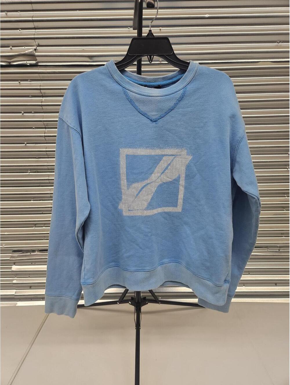 WE11DONE Blue Crewneck Sweatshirt Size L